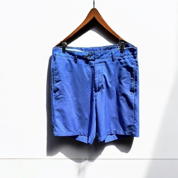 🌻Donald Ross Blue Flat Front Chino Golf Shorts Men’s Size 36 - Picture 1 of 6